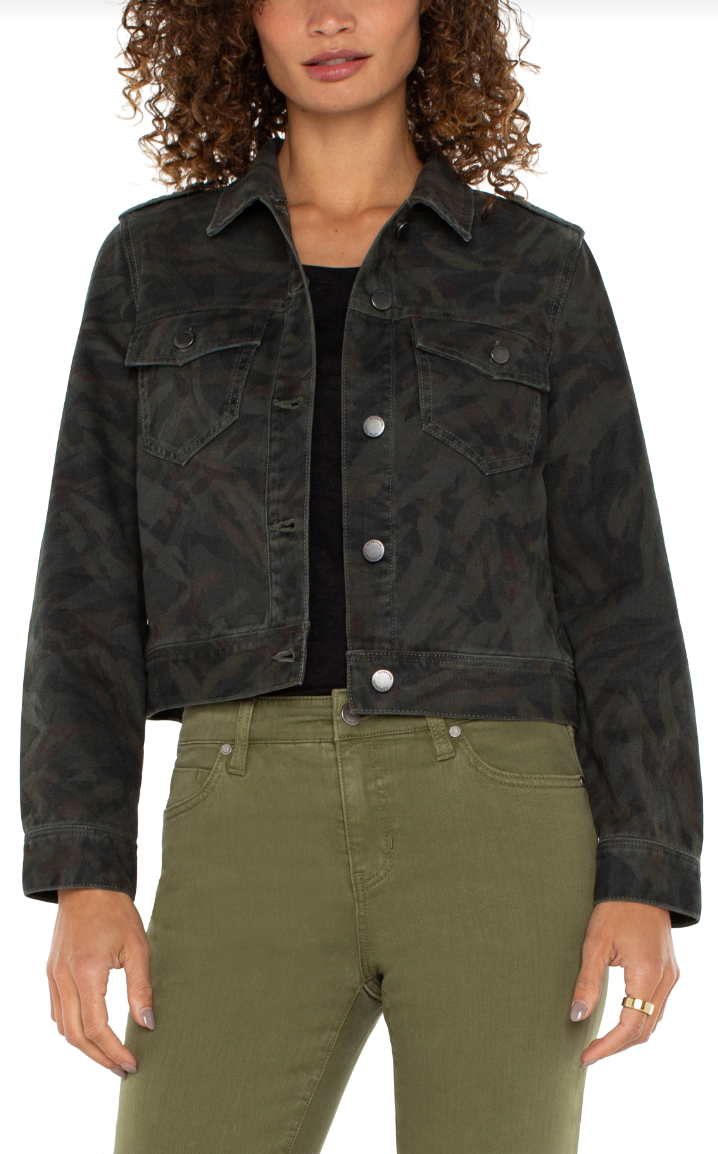 Jacket Military Crop - Camo