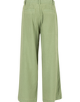 Charlotte Crop Wide Leg Trousers - Moss Green