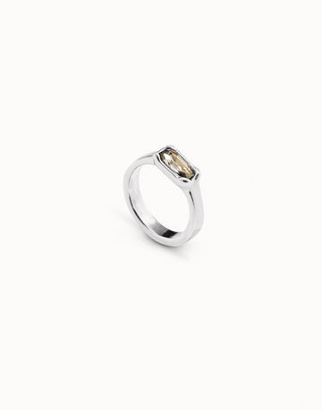 UNOde50 Cobra White Crystal Ring Size 6