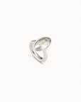UNOde50 Blossom White Crystal Ring Size 8