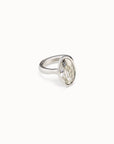 UNOde50 Blossom White Crystal Ring Size 8