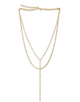 Camilla Dainty Lariat Chain Necklace - Gold