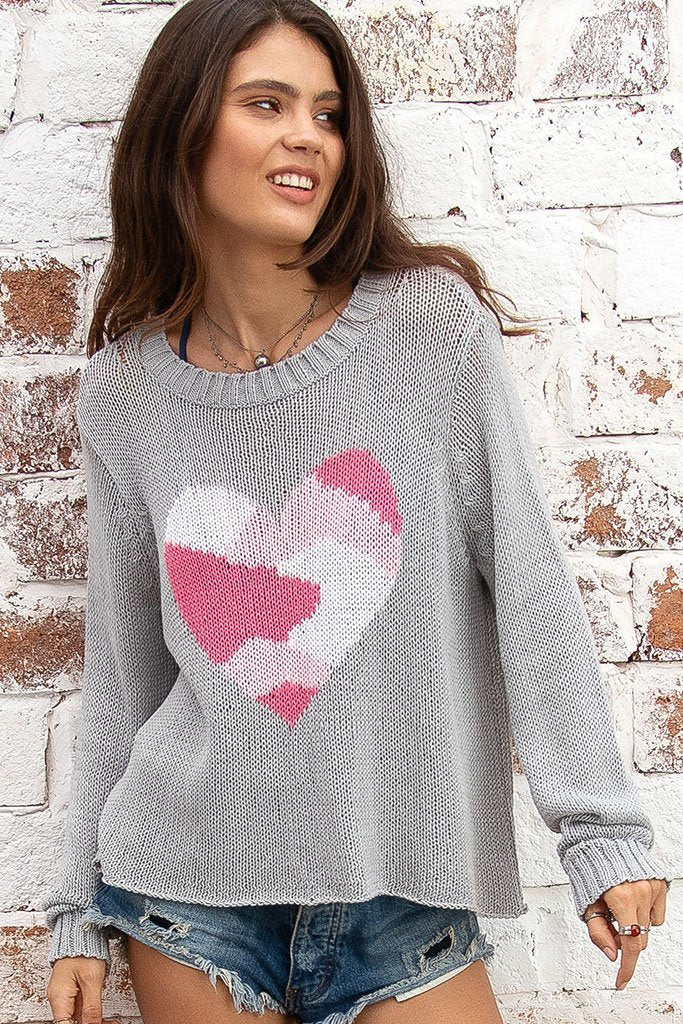 Camo Heart Sweater