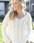 Cobblestone Cable V Sweater