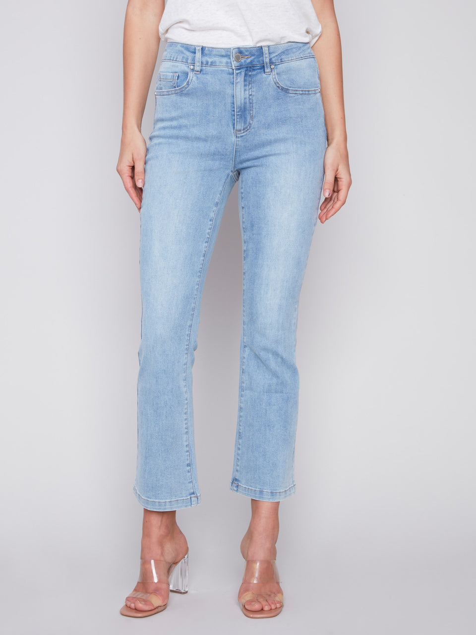 Bootleg Stretch Denim Pant -Light Blue