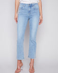 Bootleg Stretch Denim Pant -Light Blue