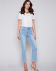 Bootleg Stretch Denim Pant -Light Blue