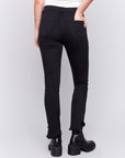 Colored Asymmetrical Leg Pant -Black