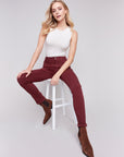 Cuff Hem Pant -Cabernet