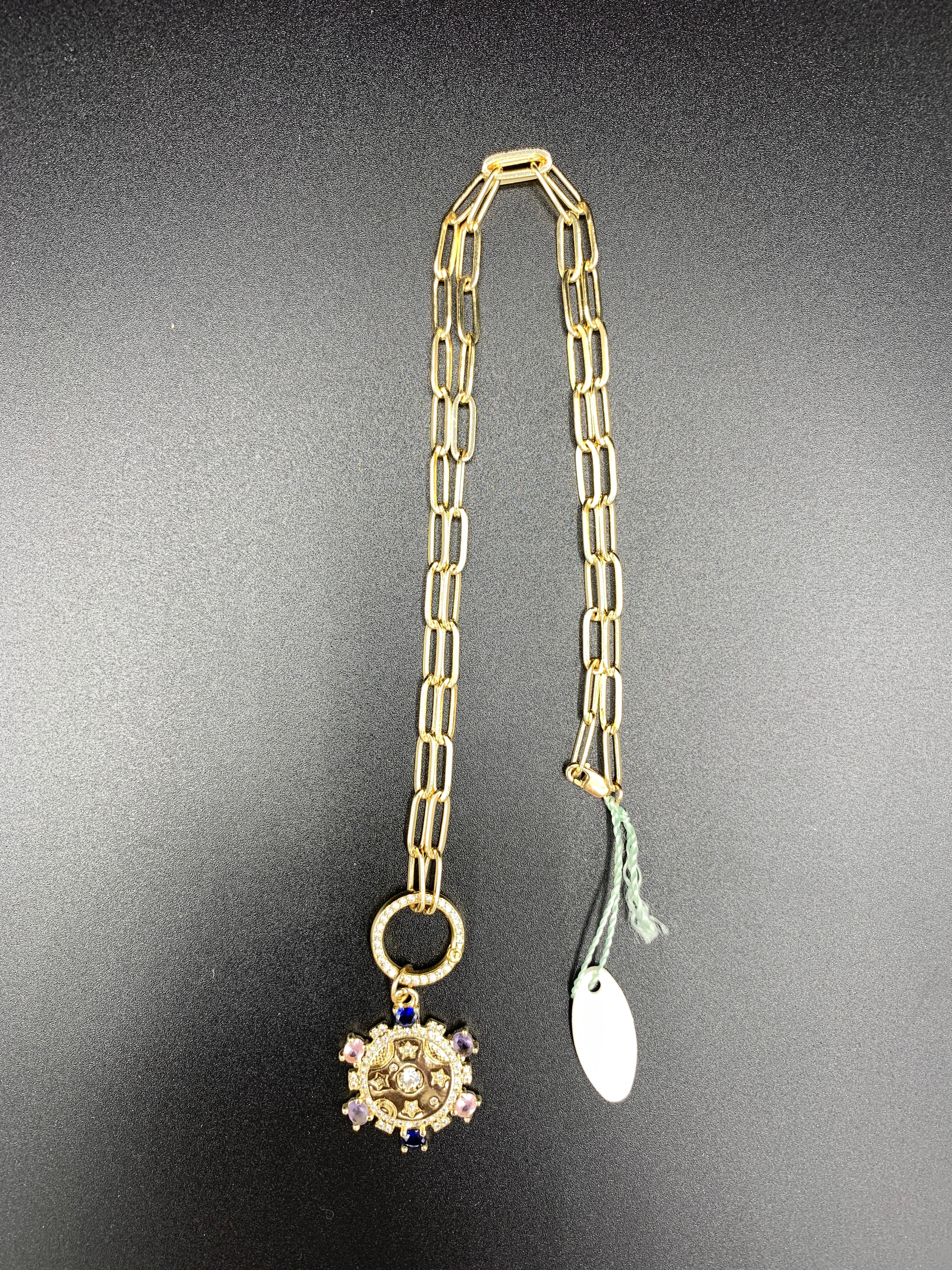 Chain with toggle and removable charm