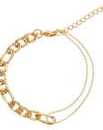 Paula Double Chain Bracelet - Gold