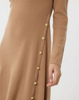 Dress Rib w/Buttons - Brandy