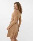 Dress Rib w/Buttons - Brandy