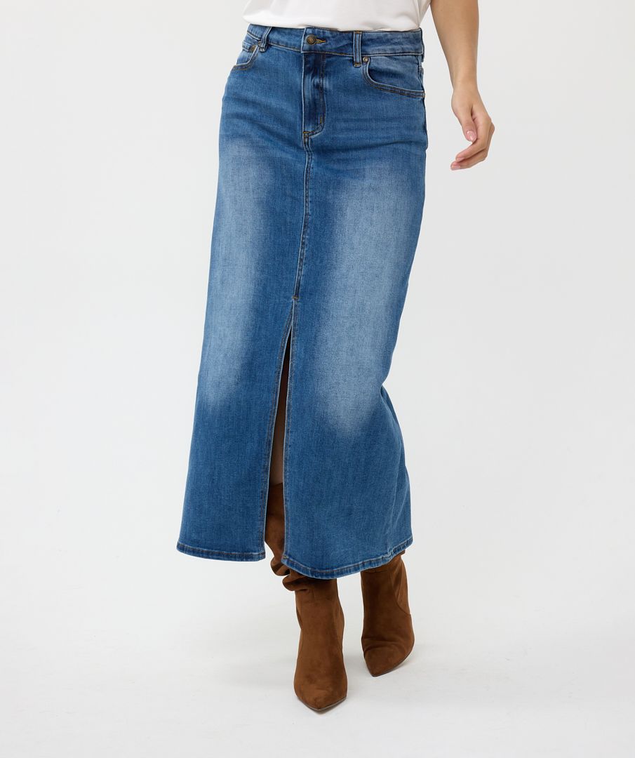 Skirt Denim Long Slit