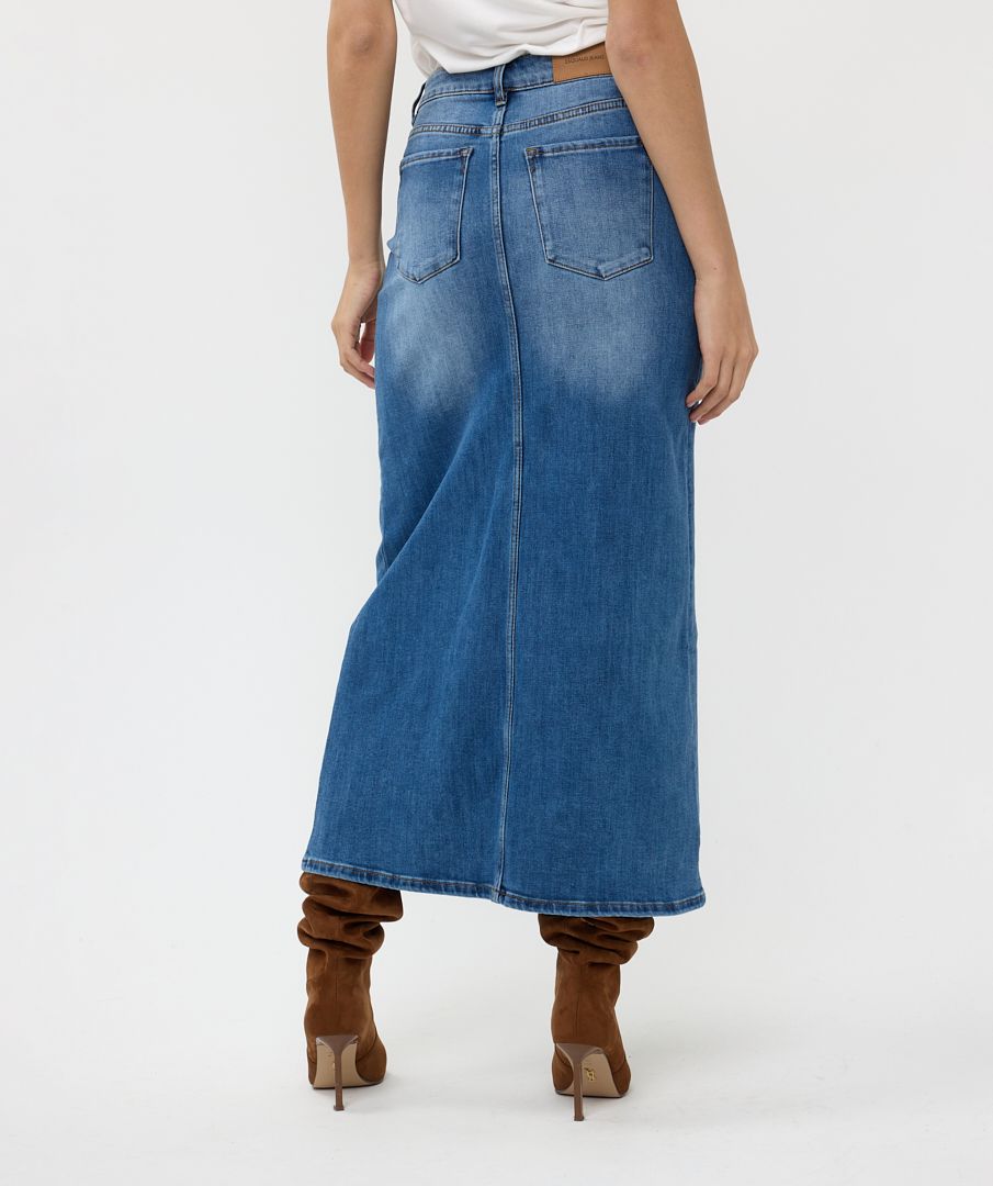 Skirt Denim Long Slit