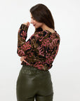 Blouse V-Neck Global Floral