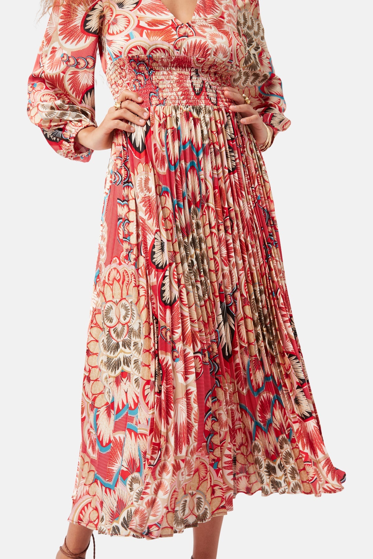 Pleated Maxi Dress