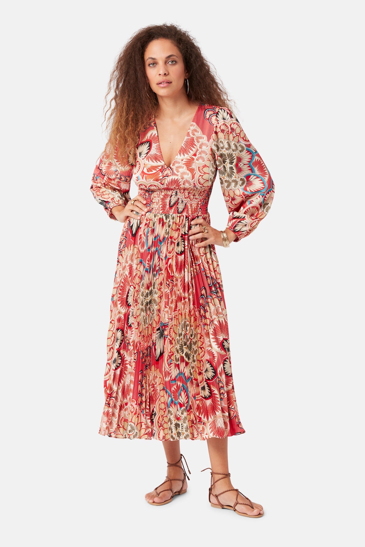 Pleated Maxi Dress