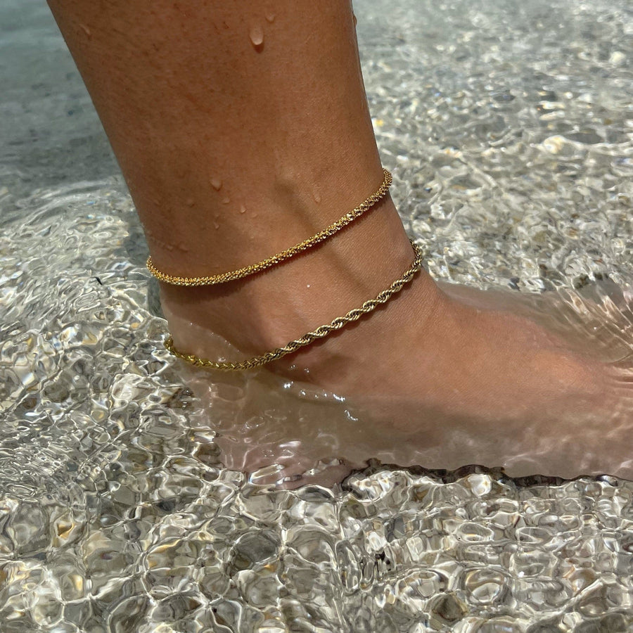 Rita Dainty Chain Anklet - Gold