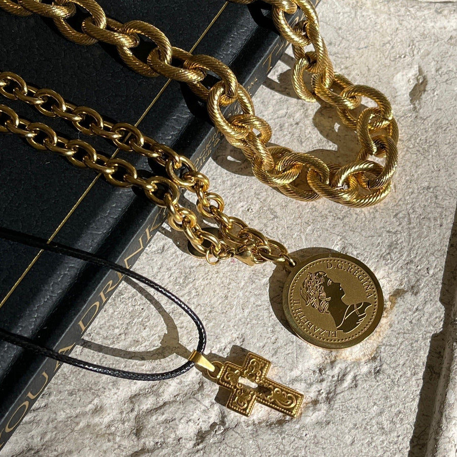 Odette Coin Chain Necklace - Gold