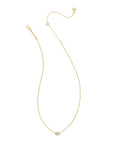 Kendra Scott Baby Elisa Satellite Short Pendant Necklace Gold Dichroic Glass