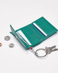 Royce Key Wallet - Verdant Green Brushed Silver