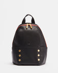 Hunter Medium Backpack - Black/Brushed Gold/Red Zip