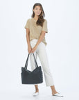 Addie Large Tote - Black/Gunmetal