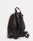 Hunter Medium Backpack - Black/Brushed Gold/Red Zip