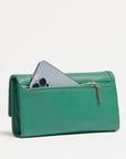 AJ Crossbody Clutch - Verdant Green Brushed Silver