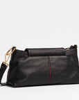 VIP Satchel - Black/ Brushed Gold Red Zipper