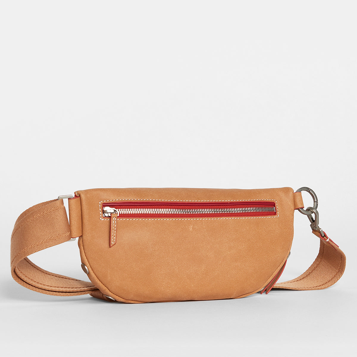 Charles Crossbody - Croissant Tan/ Brushed Silver