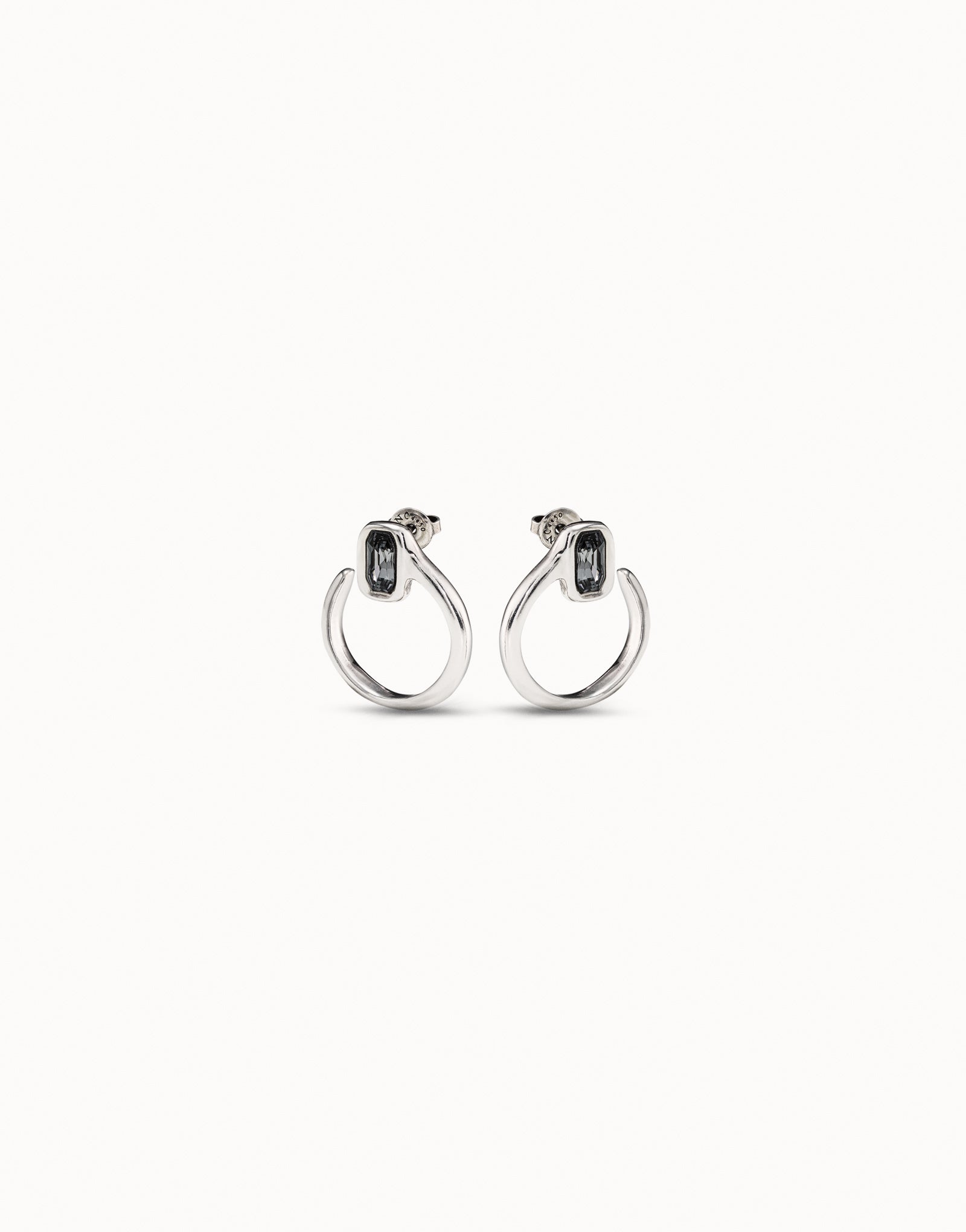 UNOde50 Cobra Grey Crystal Earrings