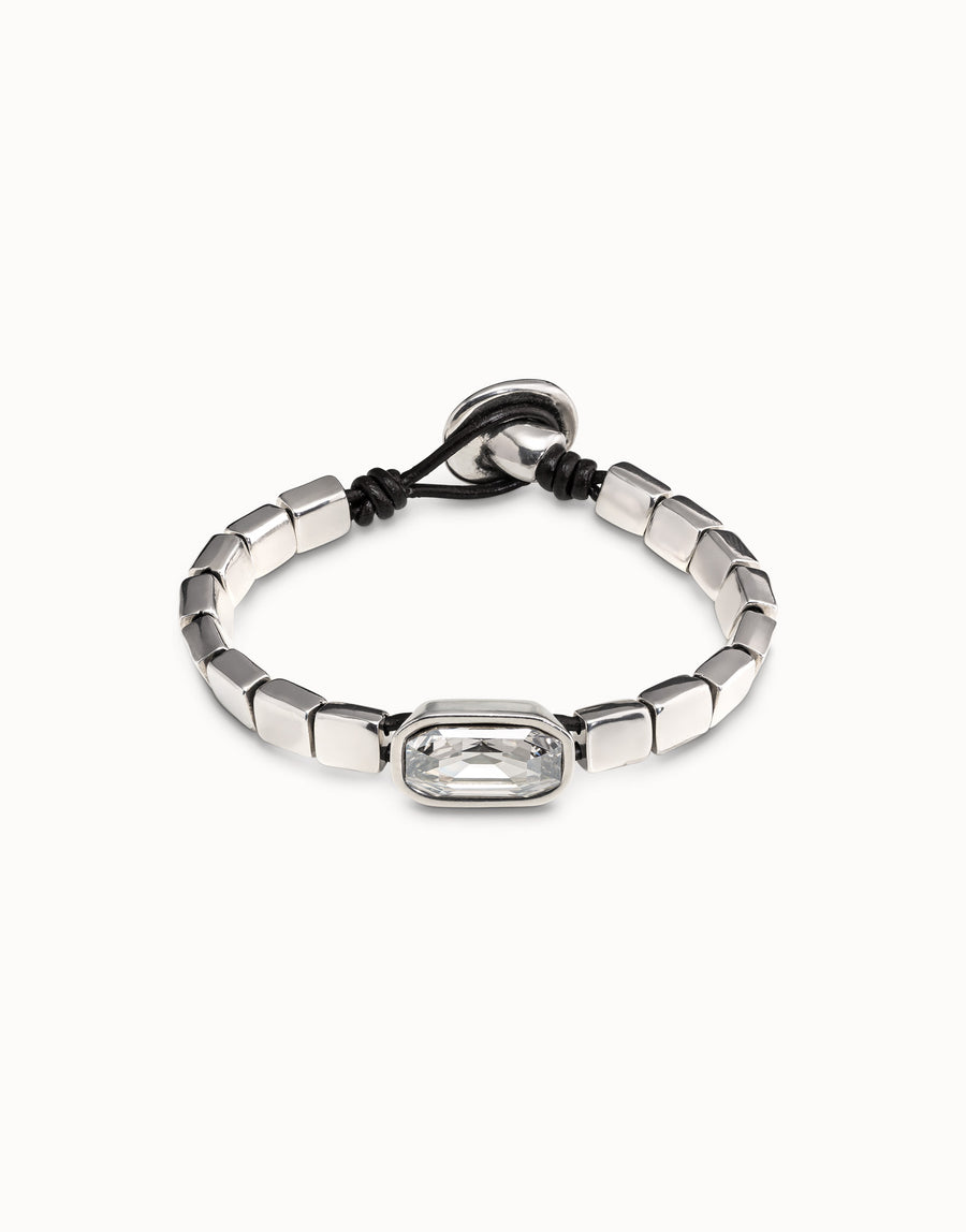 UNOde50 Anaconda White Crystal Bracelet Size Medium