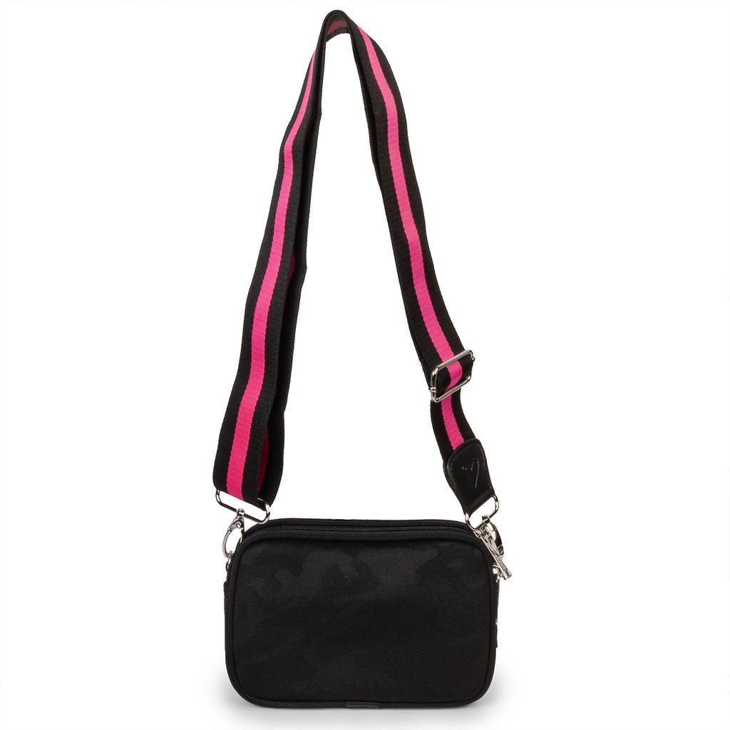 Neoprene Dual Zipper Crossbody - Revelstoke Black Camo