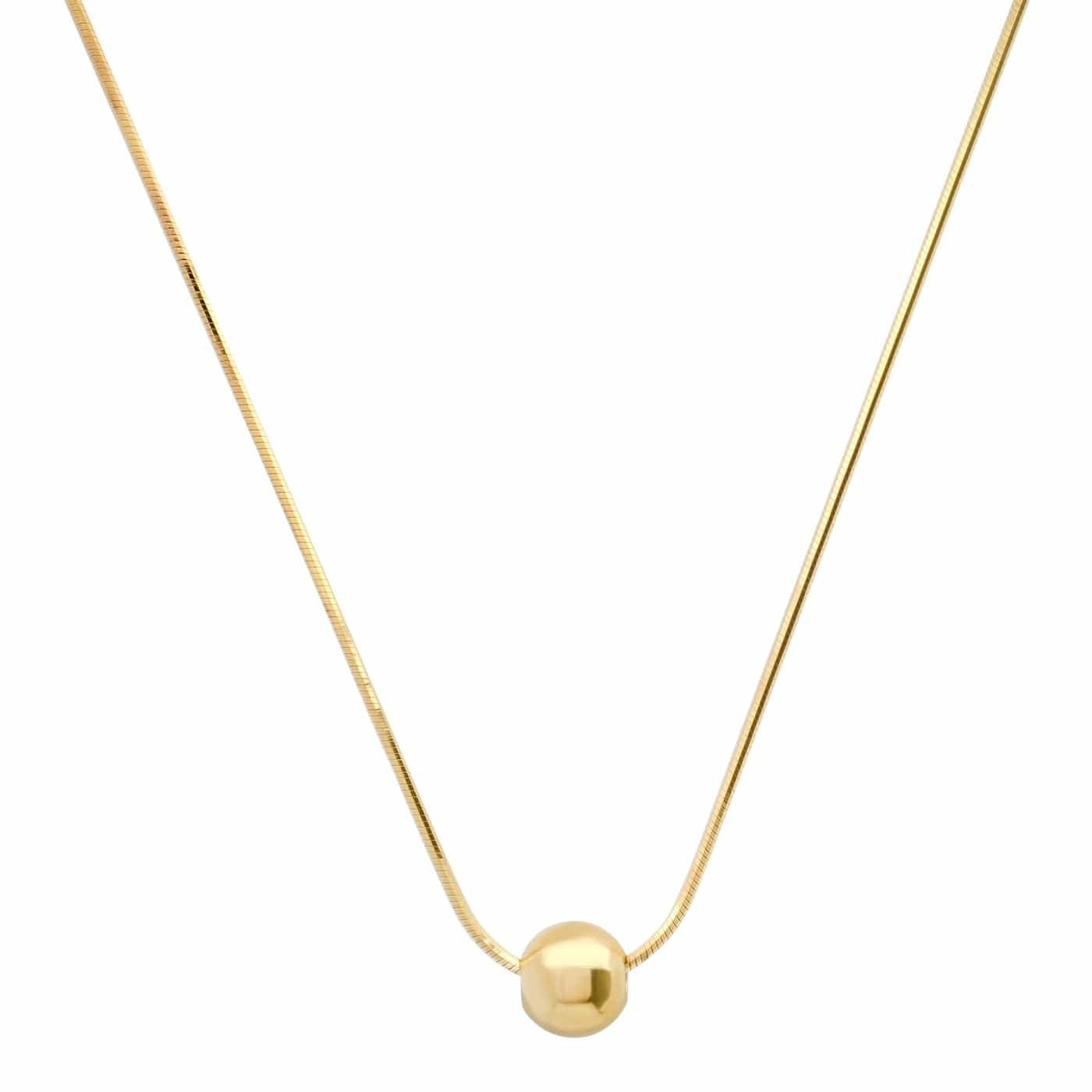 Snake Chain with Single Gold Ball