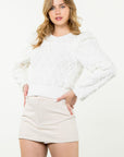 Cream Sweater Top