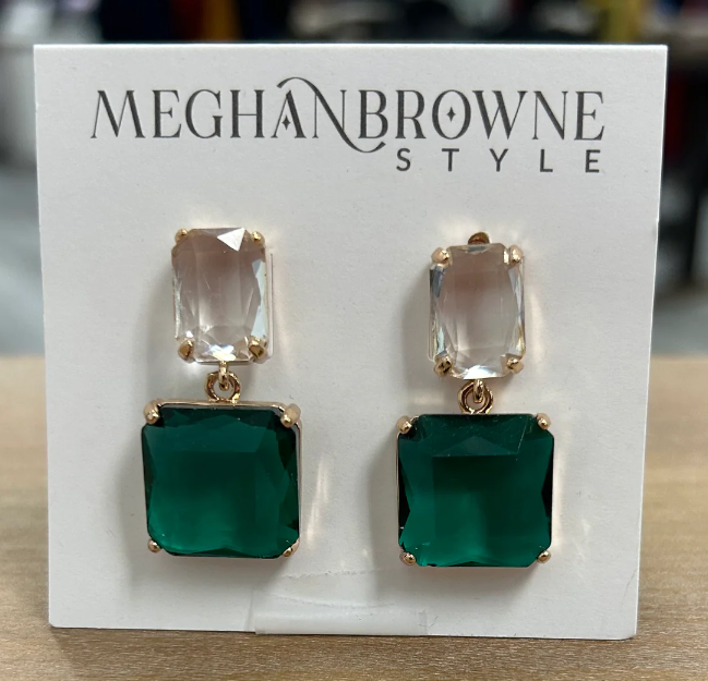 Meghan Browne Noel Earring - Emerald