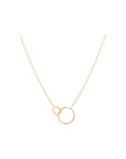 Hammered Double Circle Necklace
