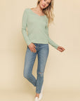 Soft Modal Rib Fitted Henley Top