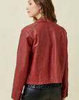 Faux Leather Short Jacket