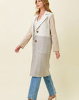 Color Block Long Coat