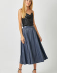Leather Pleating Skirt