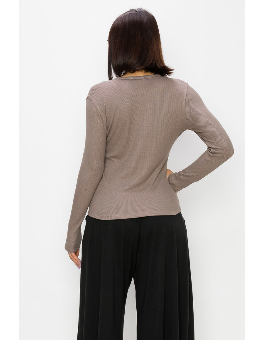 Thermal Long Sleeve Henley Stone