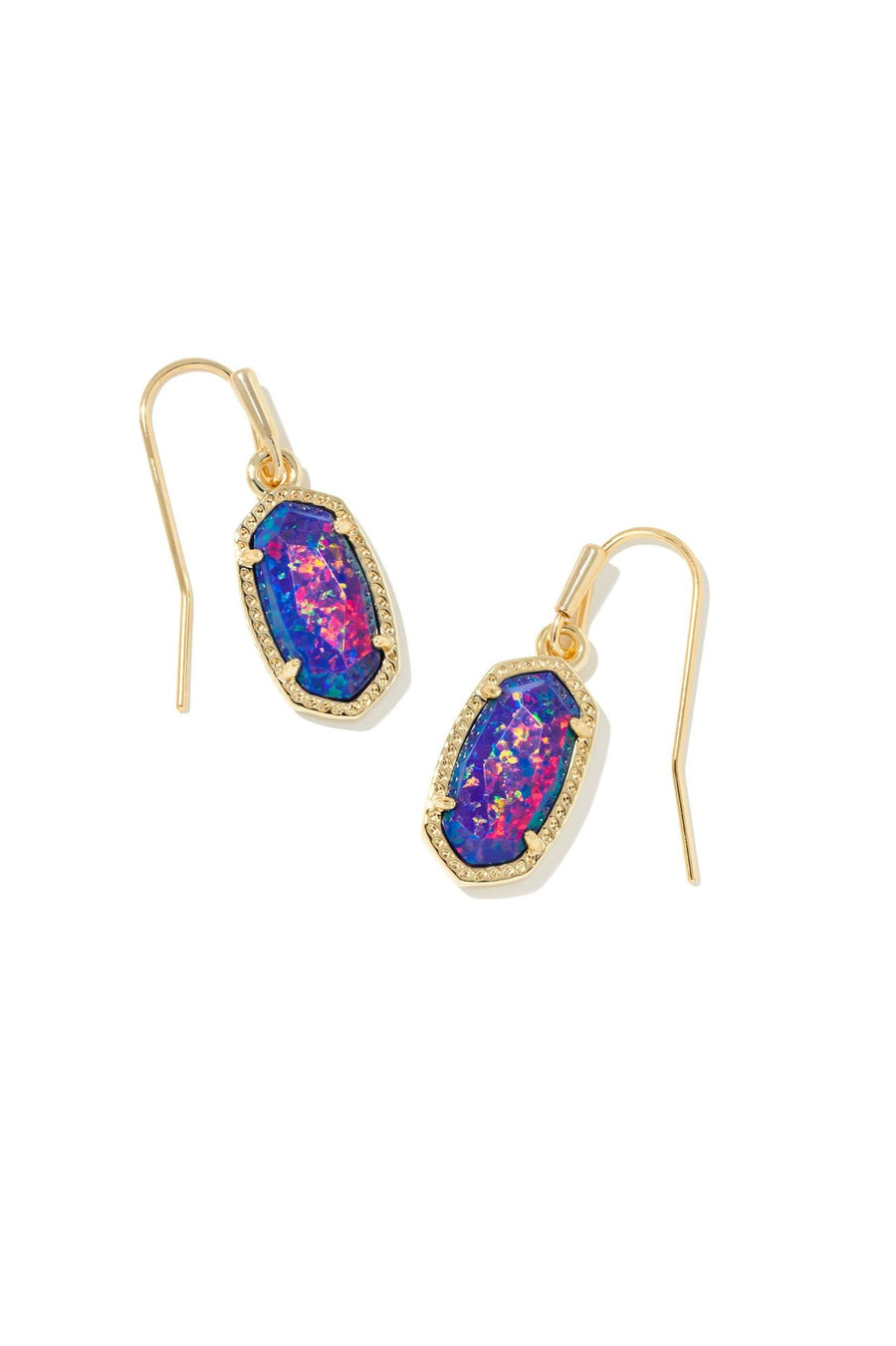 Kendra Scott Lee Earrings Gold Indigo Opal