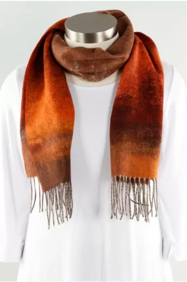 Abstract Scarf - Orange