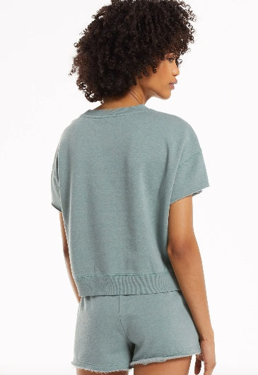 Adah Fleece Short-Sleeve Sweater