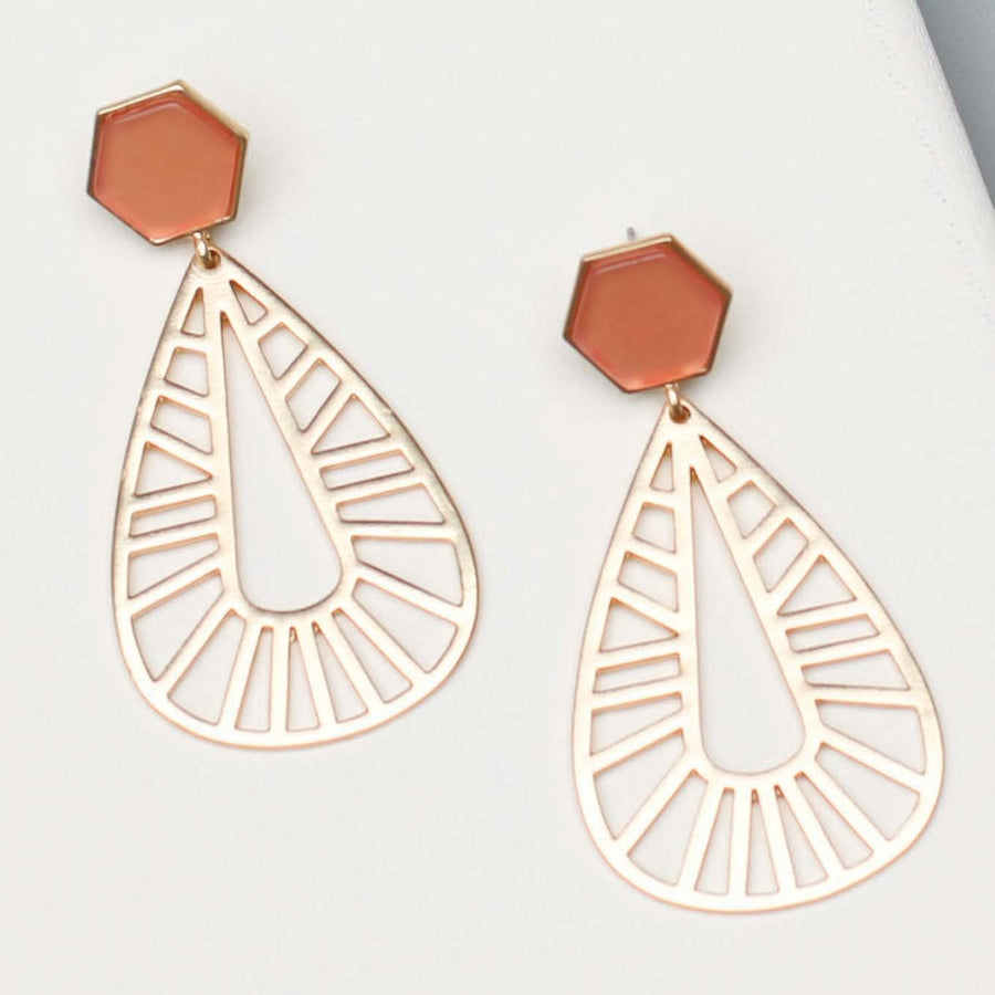 Valentina Earrings - Coral