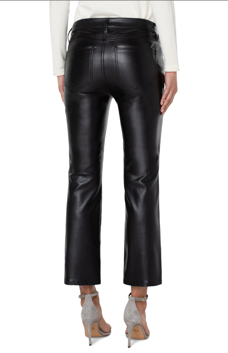 Liverpool Hannah Faux Leather Crop Flare