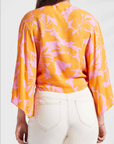 Kimono Top w/ Front Tie - Canary